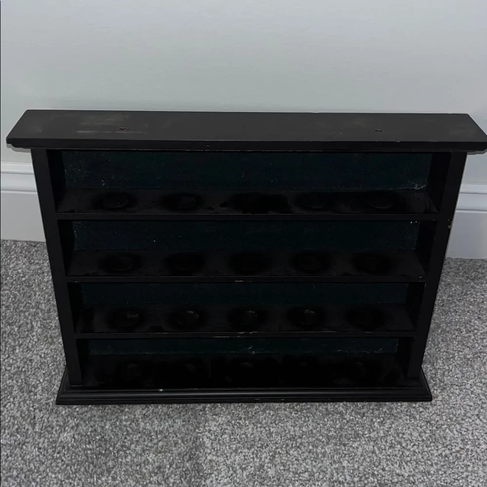 Dark Wood small 20 Golf ball holder display case for wall hanging